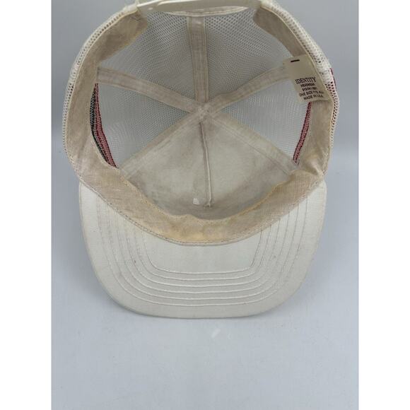 Vintage Ford Motorcraft Air Force 3 Stripe Snapback Hat Identity Tag USA Made - Picture 11 of 14